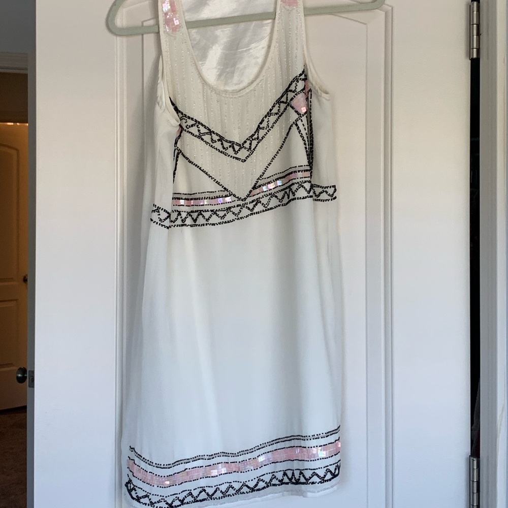 White Sequin Dress